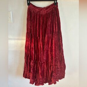 VINTAGE Silk Velvet Plush Skirt *Heavy*